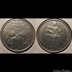 Nouvelle Calédonie Union Française 5 Francs 1952