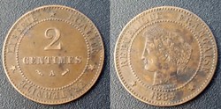 J-Troisième République 2 Centimes Céres 1884 A