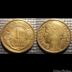 Hc 1 franc Morlon 1937 23mm 4g