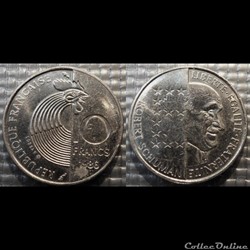 Lp 10 francs Schuman Père de l'Europe 1986 21mm 6.5g