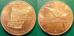 d- Jeton Mayenne 1 Euro Bronze Aluminium 1997