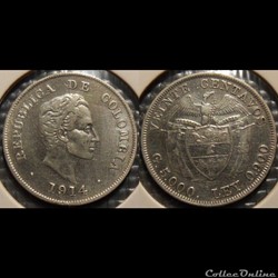 Colombie 20 Centavos 1914