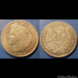 H-Deuxième République 20 Centimes Céres 1850 A