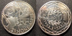 10 Euros des Régions 2010 1er type RHÔNE-ALPES