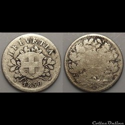 Suisse 10 Rappen 1850