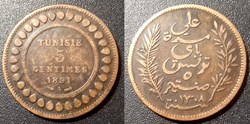 Tunisie 5 Centimes 1891A
