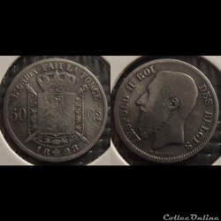 Belgique 50 Centimes 1898 Des Belges