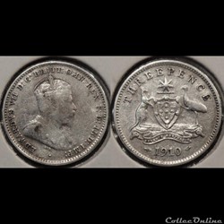 Australie 3 Pence 1910