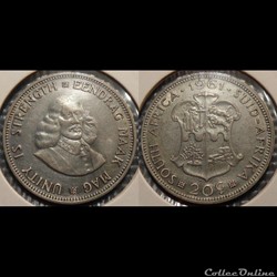 South Africa 20 Cents 1961