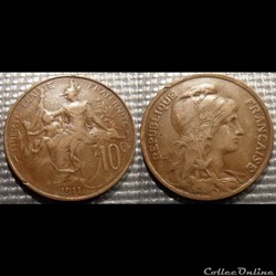 Da 10 centimes Dupuis 1911