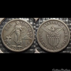 Philippines 10 Centavos 1918