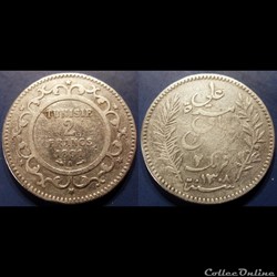 Tunisie 2 Francs 1891A