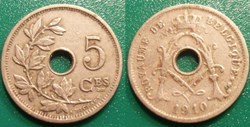 Belgique 5 Centimes 1910 Belgique