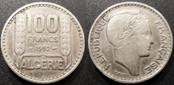 Algérie République Française 100 francs 1952
