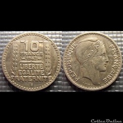 Ld 10 francs Turin petite tête 1947 B 26mm 7g