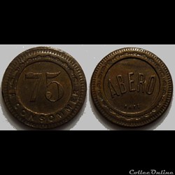 f- Jeton à consommer 75 C.   -ABERO