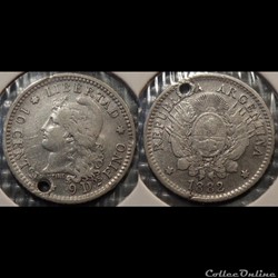Argentine 10 Centavos 1882