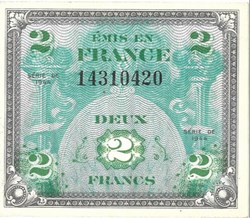 2 Francs Drapeau France 1944