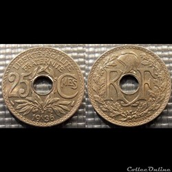 Fd 25 centimes EM Lindauer 1936 24mm 5g