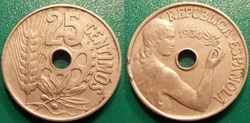 25 Centimos 1934