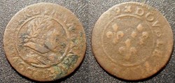 G1 Louis XIII Lyon double tournois 1629 D
