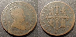 Espagne 8 maradevis 1855 BA Barcelone