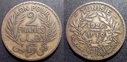 Tunisie 2 Francs 1926 Torche
