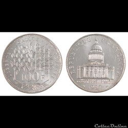 Ob 100 francs Panthéon 1987 31mm 15g