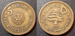 5 Piastres 1961