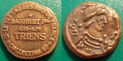 s- jeton BP Le Trésor des Rois de France n° 4 DAGOBERT 1er Triens 632-639