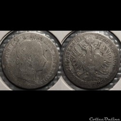 Autriche 1/4 Florin 1858 V