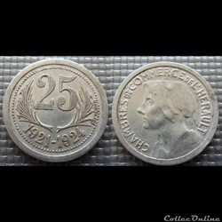 p- MN Hérault 25 C. 1921-1924 Al Elie:15.9
