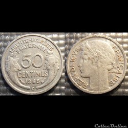 Ge 50 centimes Morlon 1945 C 18mm 0.7g