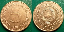5 Dinars 1985