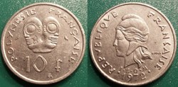 Polynésie Française 10 Francs I•E•O•M• 1972