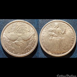 Nouvelle Calédonie 2 Francs 1977 IEOM