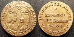 s- jeton BP Le Trésor des Pirates n° 4 ESPAGNE Double Excellente env. 1490
