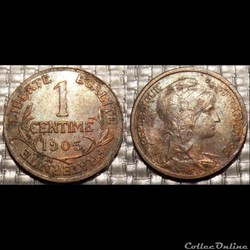 Aa 1 centime Dupuis 1903