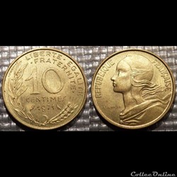 Di 10 centimes Marianne 1971 20mm 3g