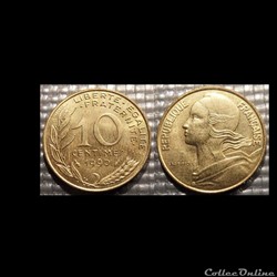Di 10 centimes Marianne 1990 20mm 3g