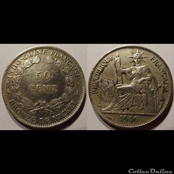 Indochine 50 cent. 1946
