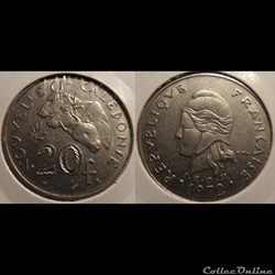 Nouvelle Calédonie 20 Francs 1972 IEOM