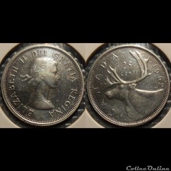Canada 25 Cents 1962