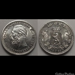 Norvège 50 Ore 1893