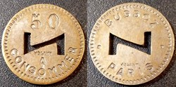 fb- Bussoz - Jeton à consommer 50 C. Paris