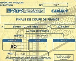 Football  Finale Coupe de France 10 juin 1989