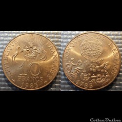 Li 10 francs Conquête de l'espace 1983 26mm 10g