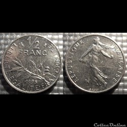 Gl 1/2 franc semeuse 1995 19.5mm 4.5g