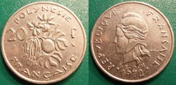Polynésie Française 20 Francs I•E•O•M• 1972