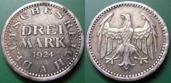 Germany Drei Mark 1924 A